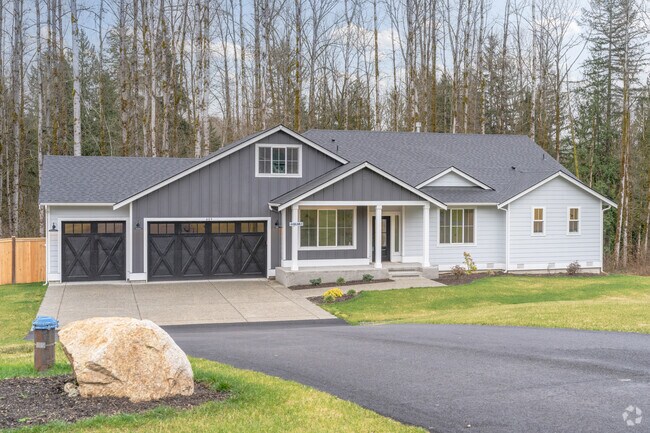 Rambler homes with attached garages are available for prospective homeowners.