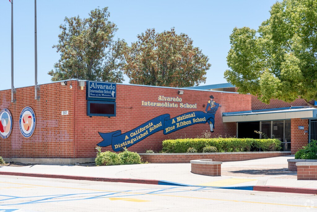 Entrance to Alvarado Intermediate School located in Rowland Heights, CA.