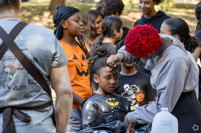 Kids can get their faces painted during the Benteen Park Fall Fest.