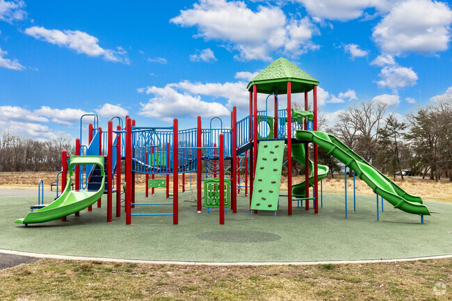 Keystone Elementary School has a few play areas for their students.