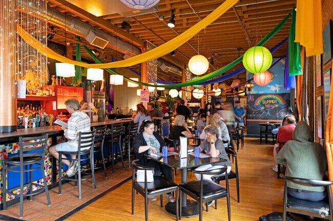 The lost Dog Cafe offers great food, better service and on certain nights live music.