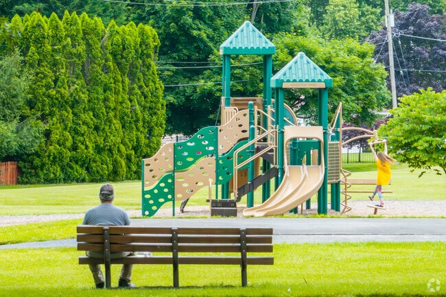 Many homes in East York are a short walk from neighborhood parks like Kingston Park.