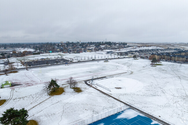 Cheney Middle School offers lots of outdoor space behind the school.