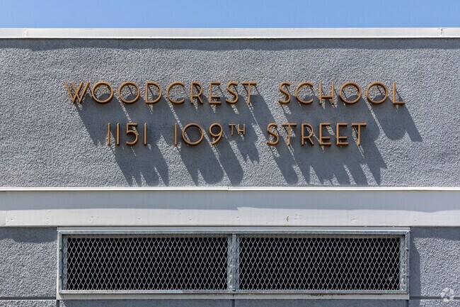 Woodcrest Elementary School emphasizes academic excellence.
