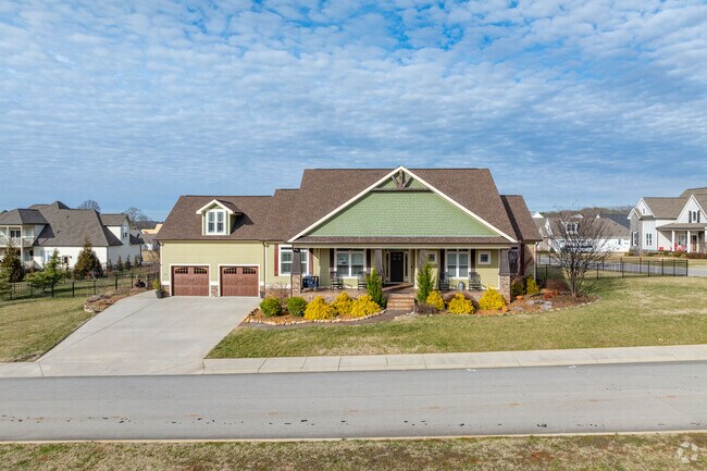 Newly built subdivisions in Winchester are set behind gates and have unique styles such as Craftsman.