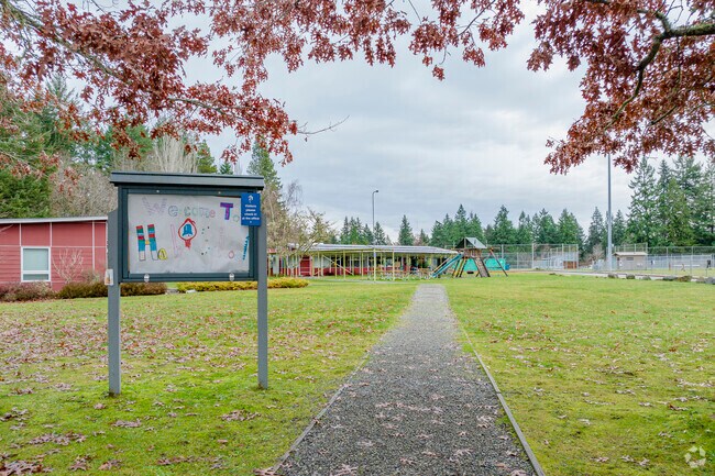 Harbor School signage.