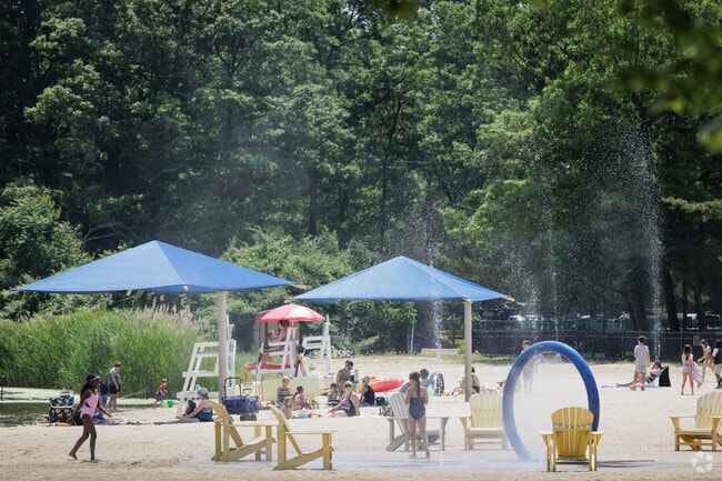 The beach at Horseshoe Lake is the best part of summer in Succasunna, NJ.