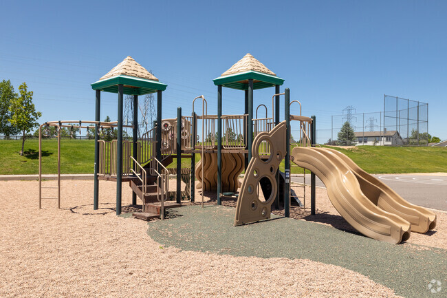 Aspen Crossing Elementary School offers a playground area for students to enjoy.