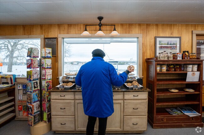 Harborside Harvest Market sells a variety of items, including baked goods.
