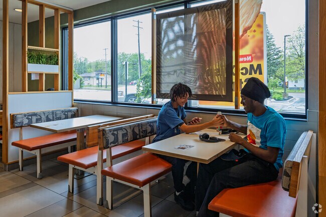Fast food joints along Clio double as hangout spots for Merill residents.