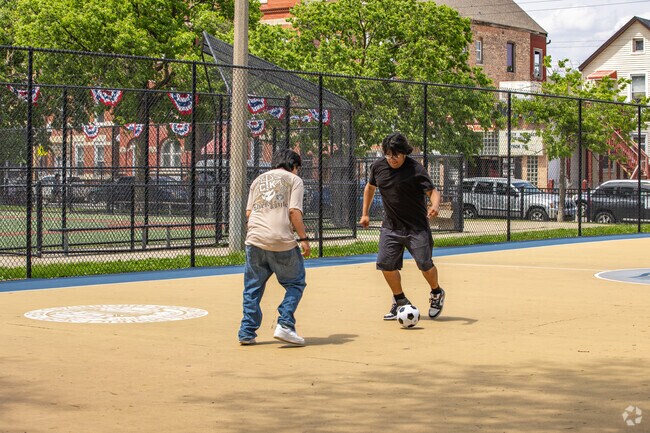 Heart of Chicago residents are known to take advantage of Harrison Parks courts.
