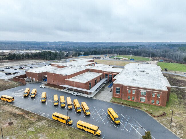 An aerial view of Mt. Pleasant Middle School.