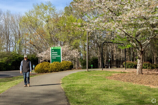 You can enjoy a walk outside at the 1 mile paved trail at Cherry Park in Rock Hill.