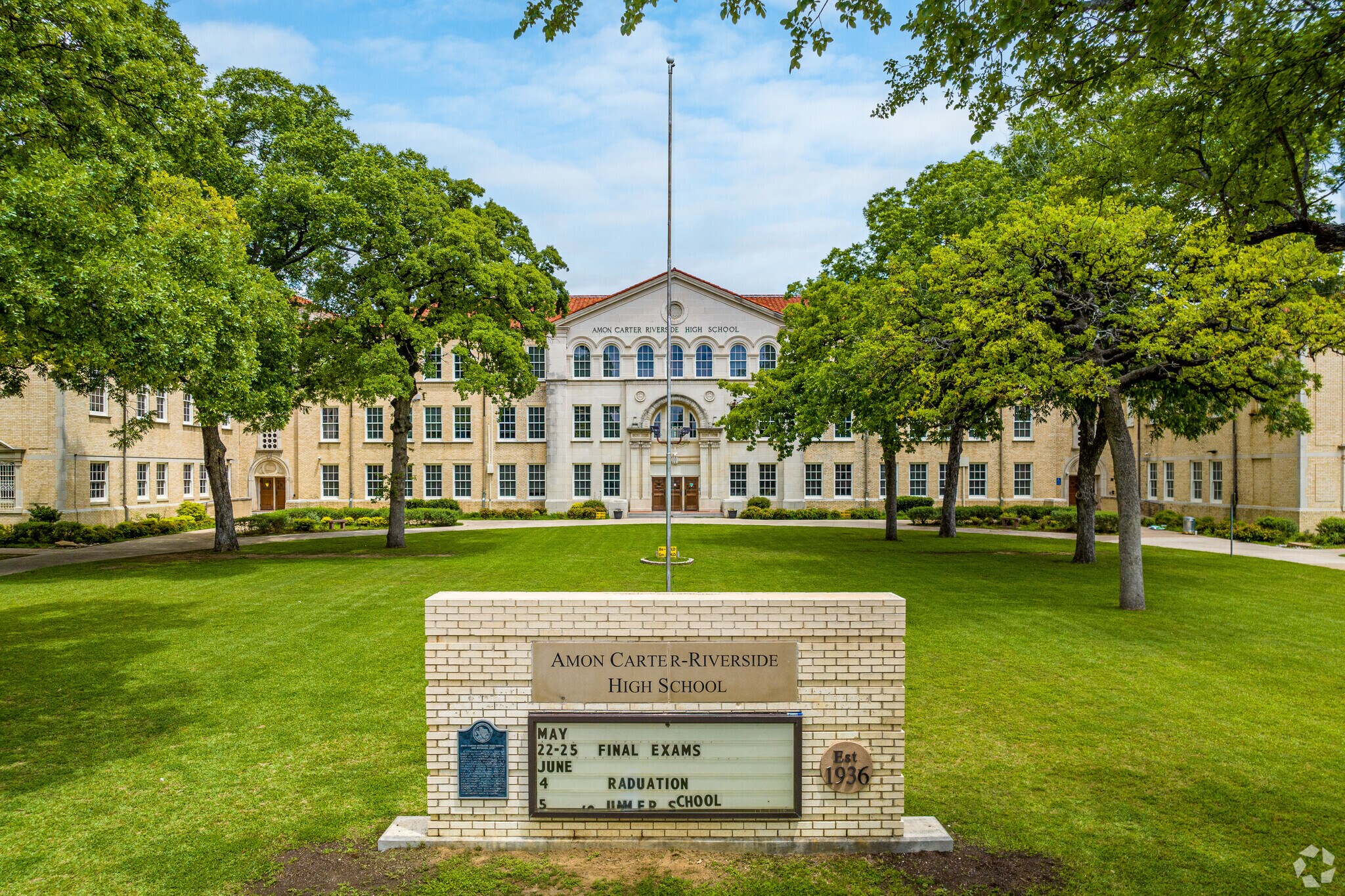 Amon Carter Riverside High School has been educating students in the Carter Riverside neighborhood since 1936.