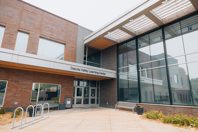 Entrance to Dakota Valley Learning Center at Dakota Ridge High School in Apple Valley, MN