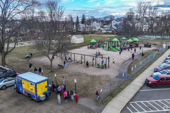 Check out the playground and grab some ice cream at the Rogers Park playground.