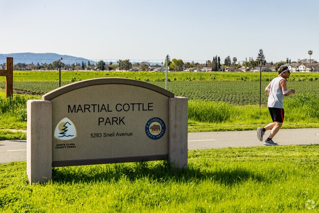 Enjoy an afternoon walk or jog through the scenic paved paths at Martial Cottle Park.