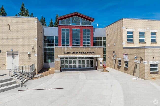Back entrance provides access to Alder Creek Middle School in Truckee.