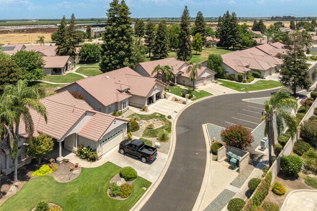 Many of the newer homes in Northeast Tulare were built with Spanish style inspired tile roofs.