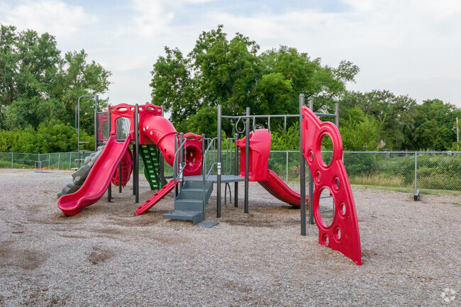 Playgrounds are available for Pitcher Elementary students to use during recess in Ashland Ridge.