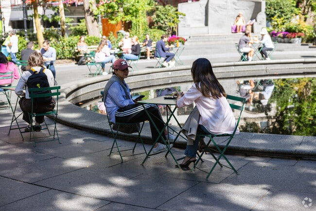 Madison Square Park is a neighborhood meeting spot