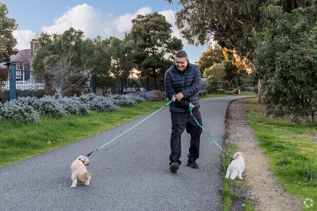 It's common to see people walking the paths in Hanns Park in Vallejo.