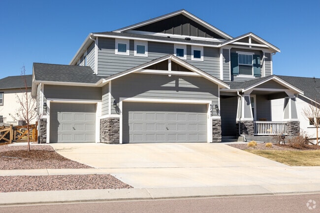 Large homes are common in the Banning Lewis Ranch neighborhood.