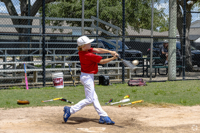 Work on your swing year round at the baseball fields at James Park.