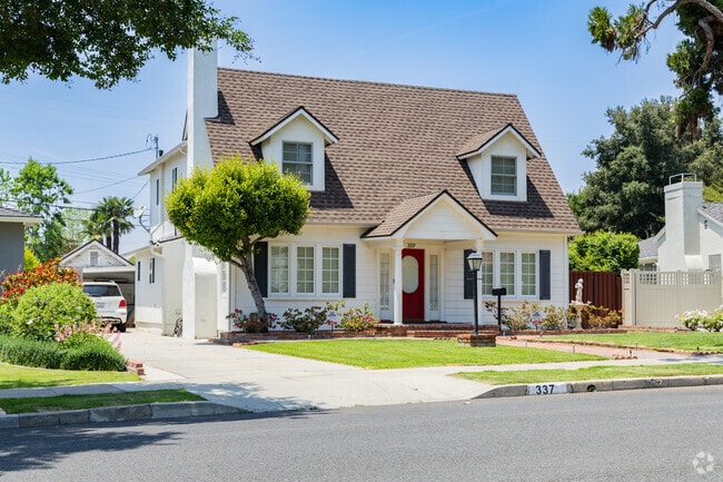 Large two-story homes with long driveways are common in North San Gabriel.