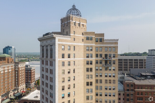 McKay Tower condos is centrally located in Downtown Grand Rapids near Rosa Parks Circle.