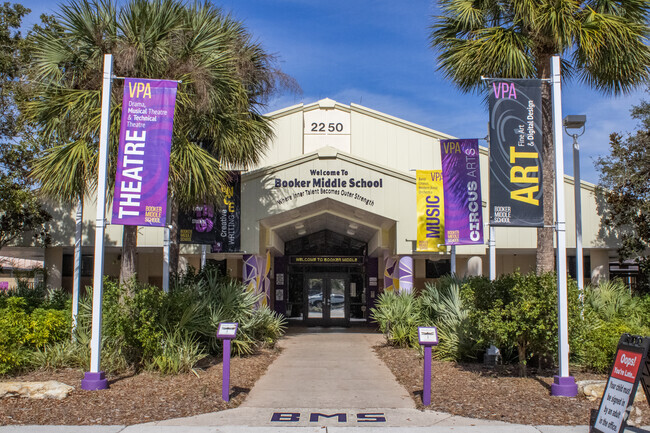 Booker Middle School provides education in 
North Sarasota and serves from Lido Key to Bayou Oaks.