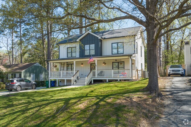 You'll find larger homes in Medlock Park on lots shaded by magnolia trees.