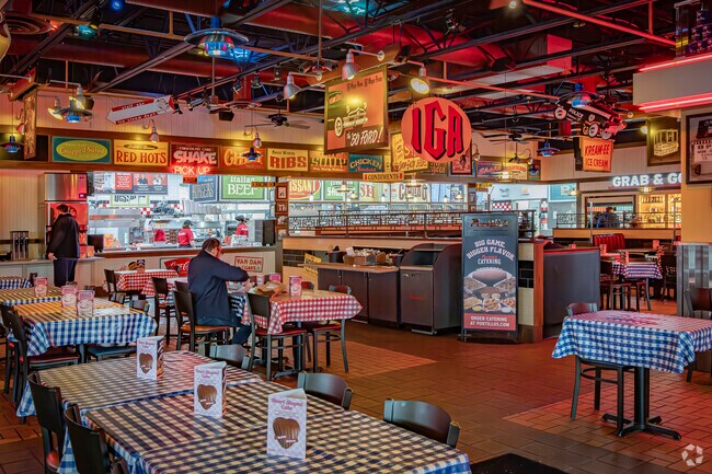 If you're looking for a quick lunch, look no further than Portillo's in Harwood Heights.