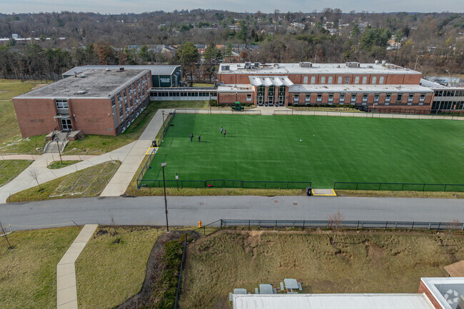 There is a multi-purpose field in the center of the Talmudical Academy Campus.