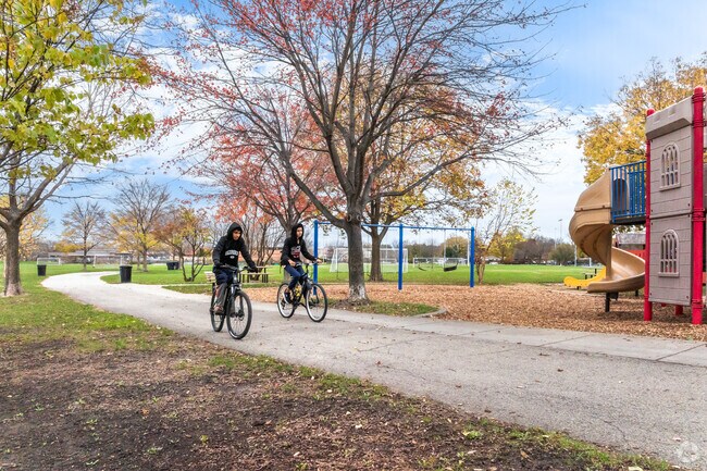 James Park has a great paved paths that are ideal for bikers or joggers.
