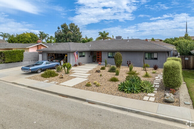 Homes in the Carriage Square area feature drought tolerant landscaping.