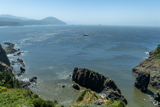 Port Orford is a popular stopping point for ships traveling the Pacific Coast.