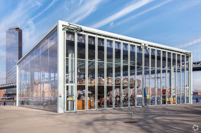 Jane's Carousel is located in the park