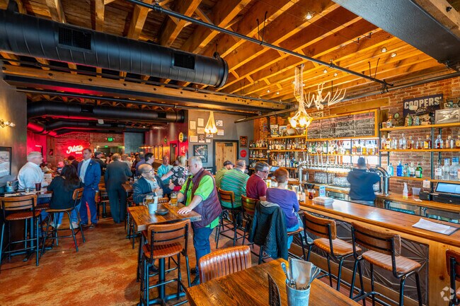 Meet with coworkers before your commute back to West Wyomissing from Reading at Nitro Bar.