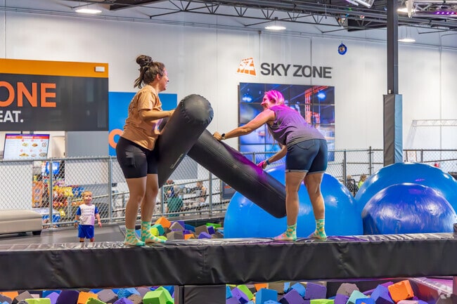 Parents can get in on the fun also, at Sky Zone.