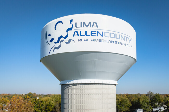 This Lima Allen County water tower sits just outside the edge of Northwest Perry Township.