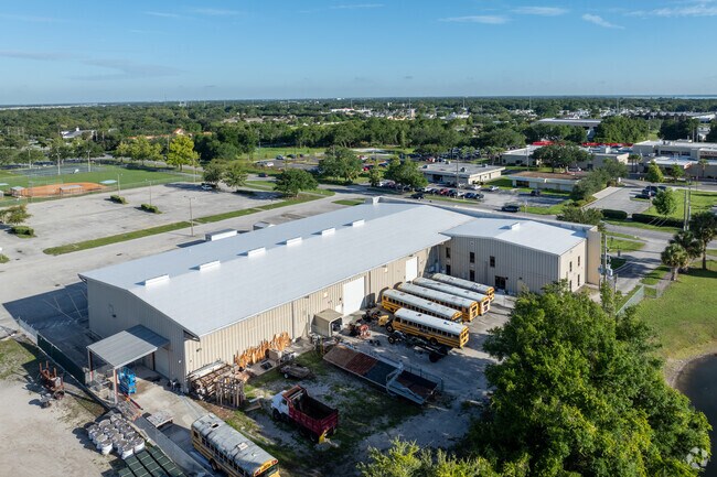 School bus parking is located on the southeast side of Osceola Technical College St. Cloud.