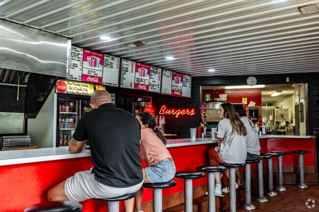 Johnnys Big Burger is just a short drive to downtown Clarksville.